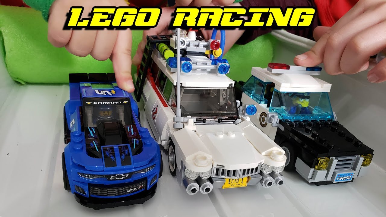LEGO Ghostbusters Ecto 1 Race Off with LEGO Speed Champions Camaro ZL1