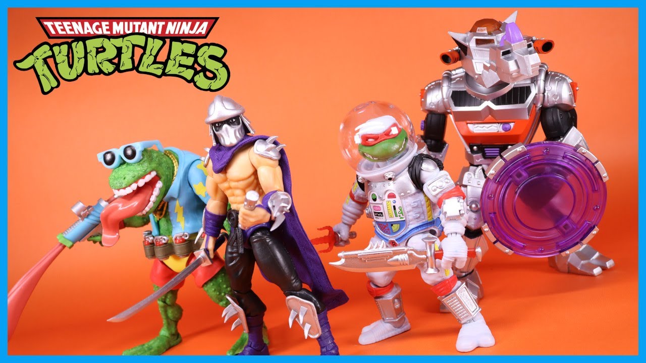 Super7 Ultimates! TMNT Wave 8 SHREDDER GENGHIS FROG ROBOT ROCKSTEADY & SPACE CADET RAPHAEL REVIEW