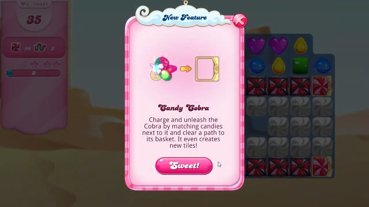 Candy Crush Saga Level 10461 (New-CANDY COBRA)