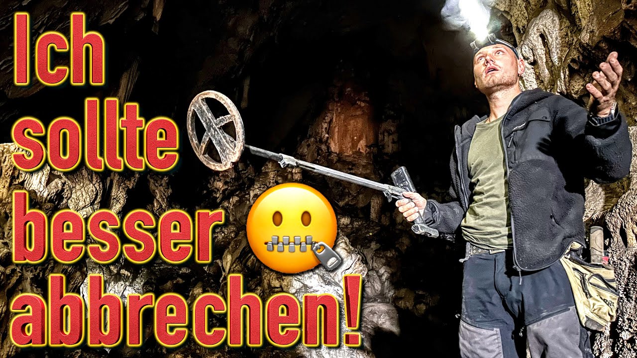 Abbruch der gefährlichen Schatzsuche nach vergrabenen Relikten in riesiger Höhle! 🤐 (Metalldetektor)