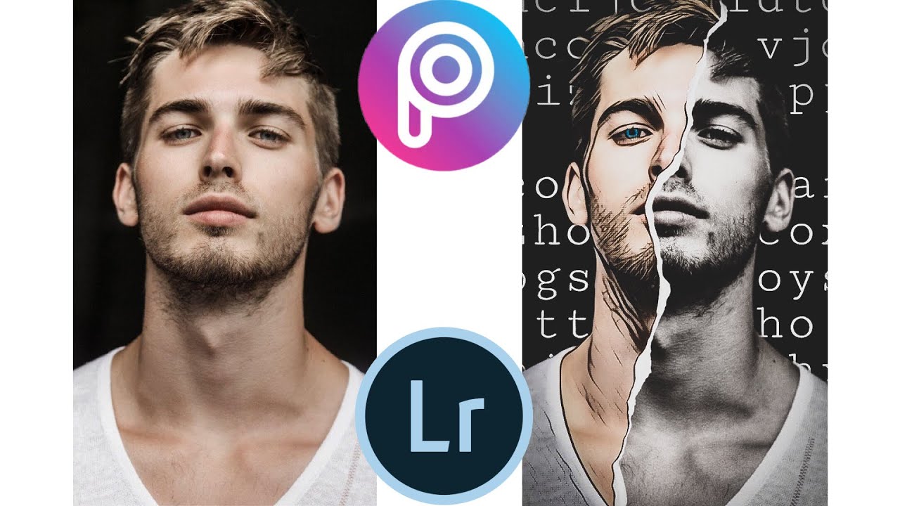 Best Tutorial | Half Cartoon Face | mobile photo editing with Picsart and Lightroom