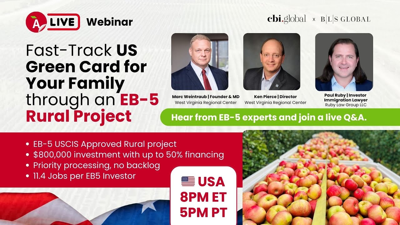 Fast-Track US Green Card for Your Family through an EB-5 Rural Project #USGreenCard #EB5RuralProject