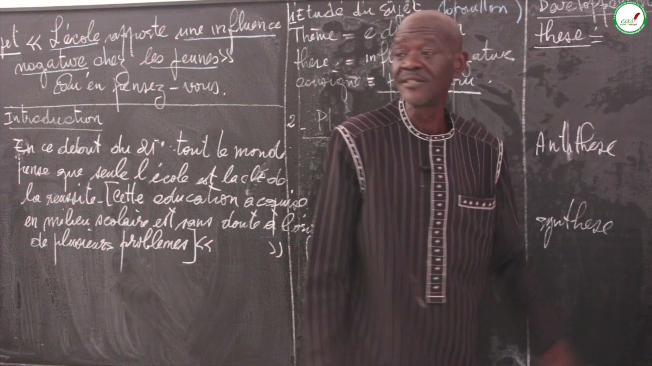 Cours - Troisième - Français : La méthodologie de la dissertation / Suite 4 / M. Ndiaye