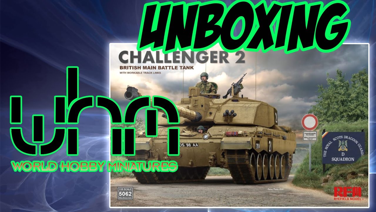 UNBOXING Rye Field Model 1/35 RM-5062 Challenger 2 with workable track links