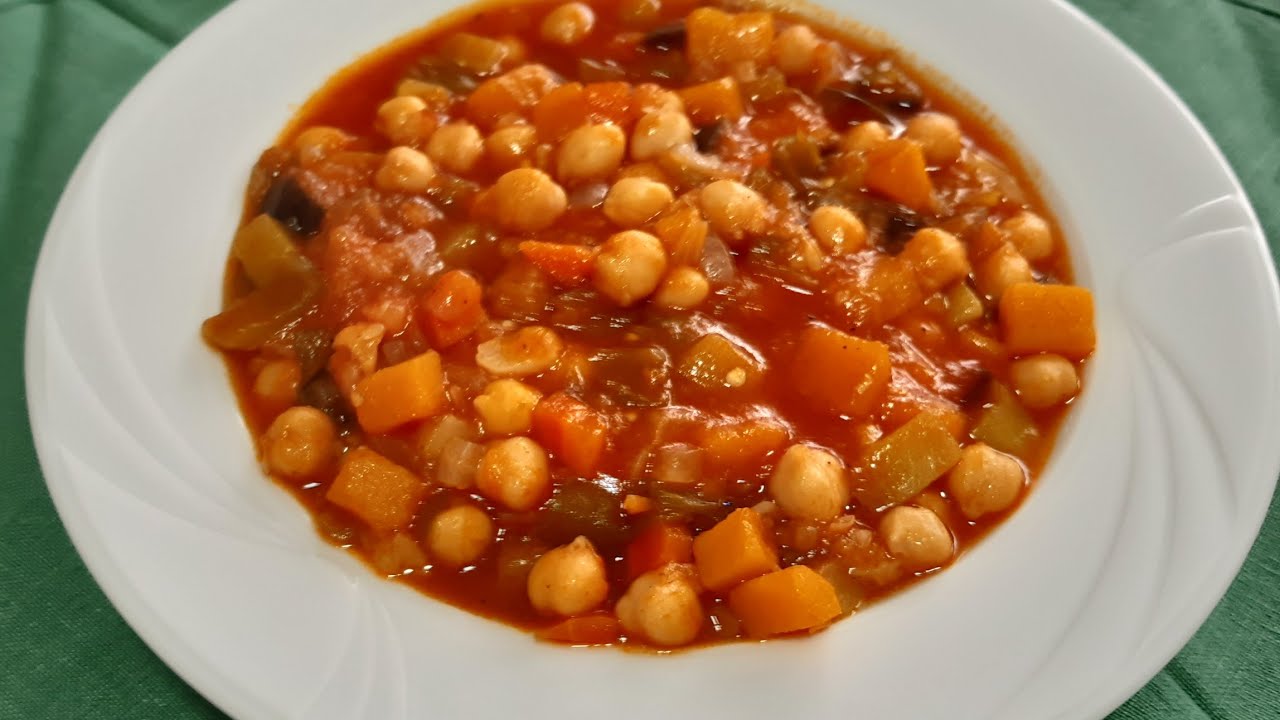 Como hacer: Alboronia con Garbanzos