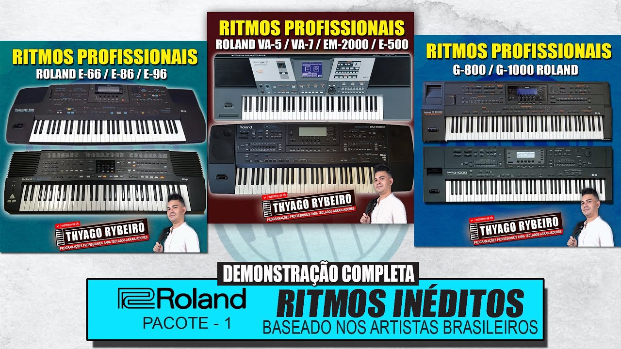 38 Ritmos  em STL para Roland  E-66 / E-86 / E-96 / VA-3 By Thyago Rybeiro
