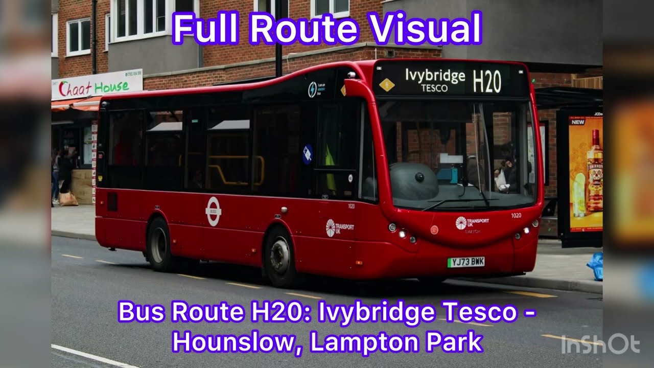 London Bus Route H20 | Full Visual: Ivybridge Tesco To Hounslow, Civic Centre