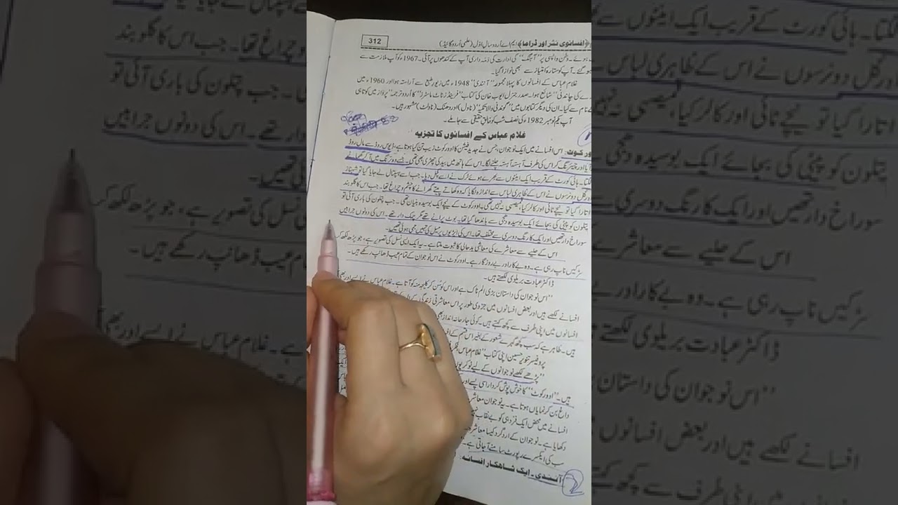 M.A part 1 غلام عباس کا افسانہ اوورکوٹ
