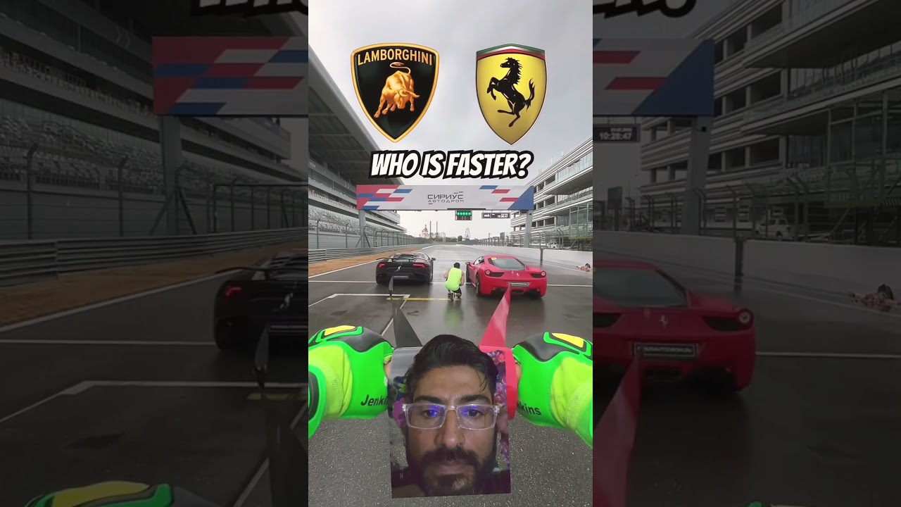 Lamborghini Vs Ferrari who is faster #yt #shorts#lamborghini #ferrari#automobile#viralshort  #racing