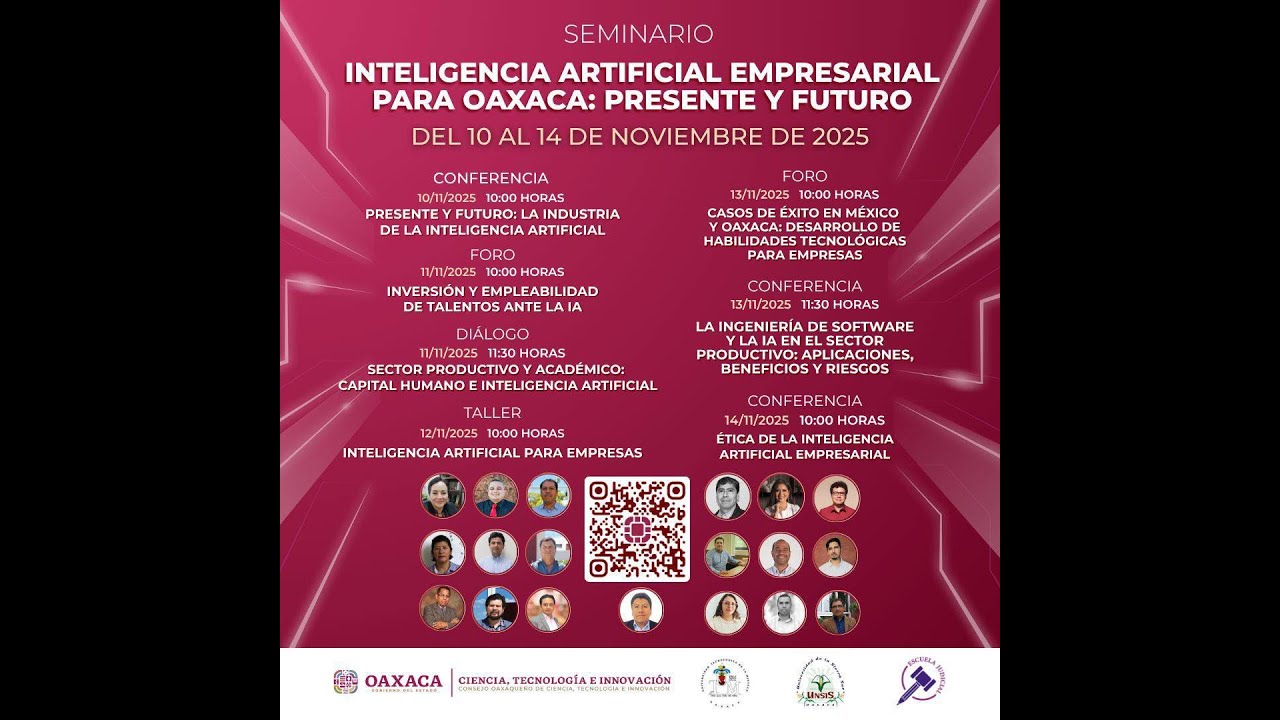 Seminario “Inteligencia Artificial empresarial para Oaxaca: presente y futuro”.