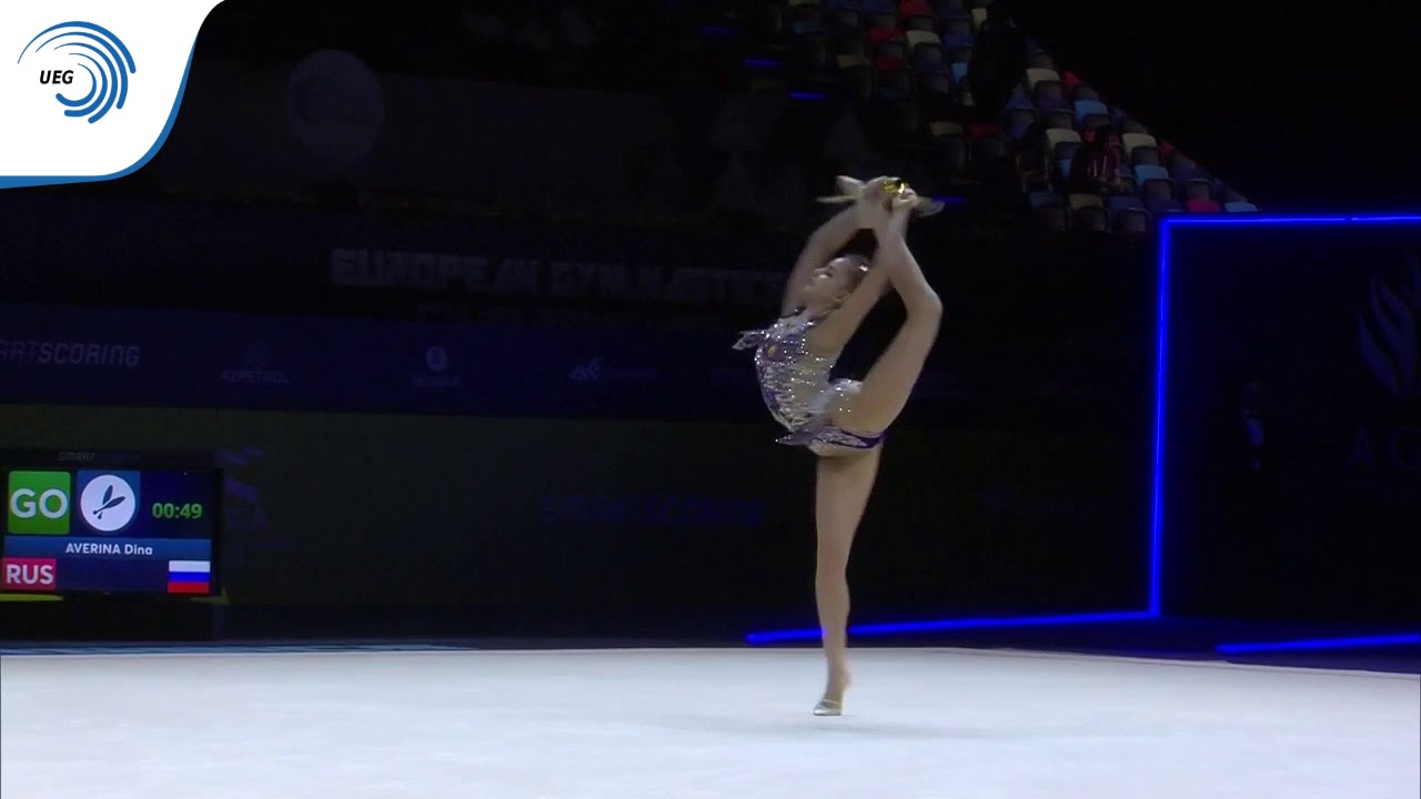 Dina AVERINA (RUS) - 2019 Rhythmic Gymnastics European silver medallist, clubs
