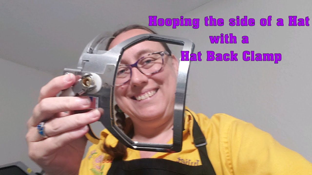 Hooping the side of a Hat with a Hat Back Clamp #machineembroidery #melcoembroidery #hatembroidery