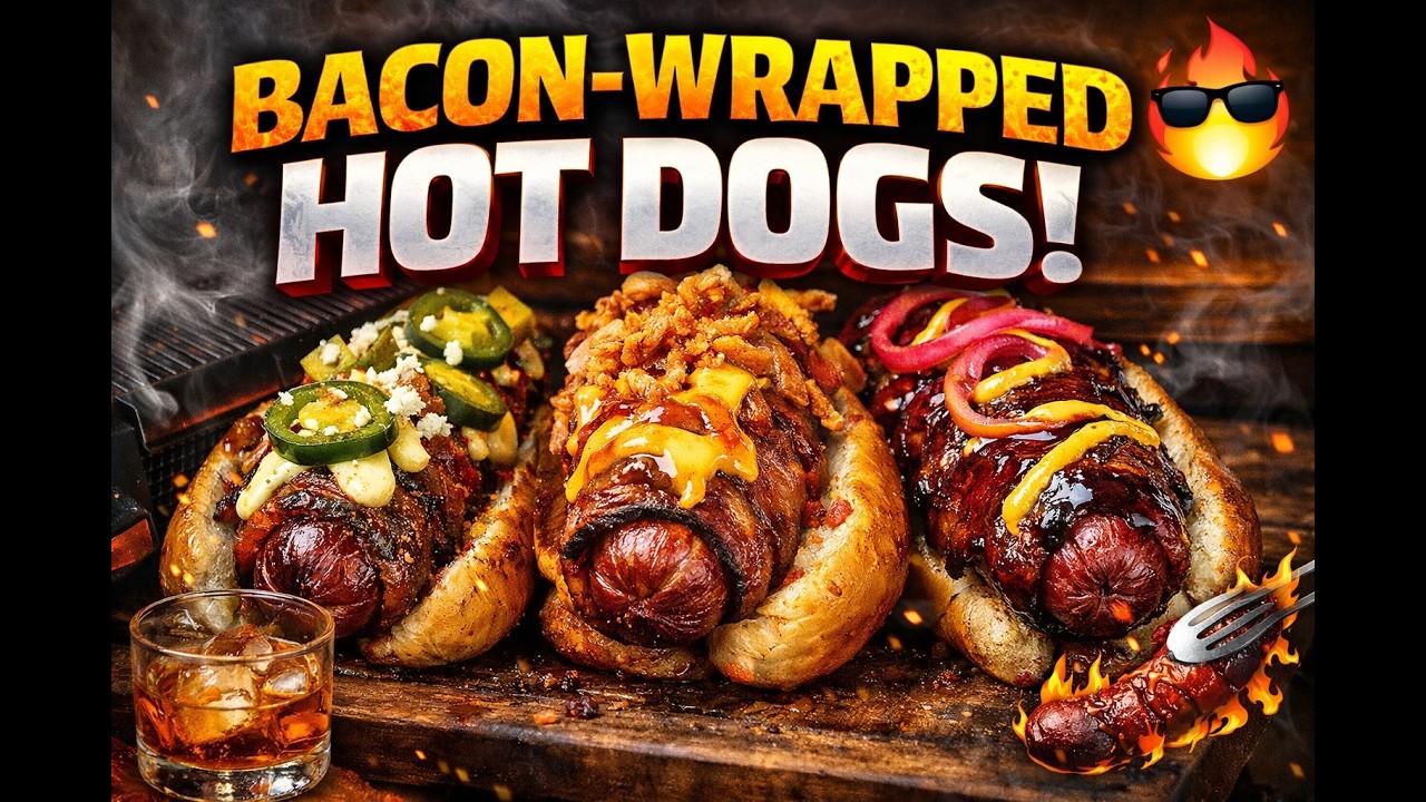 Bacon-Wrapped Hot Dogs… But Smokin’ n Drinkin’ Style