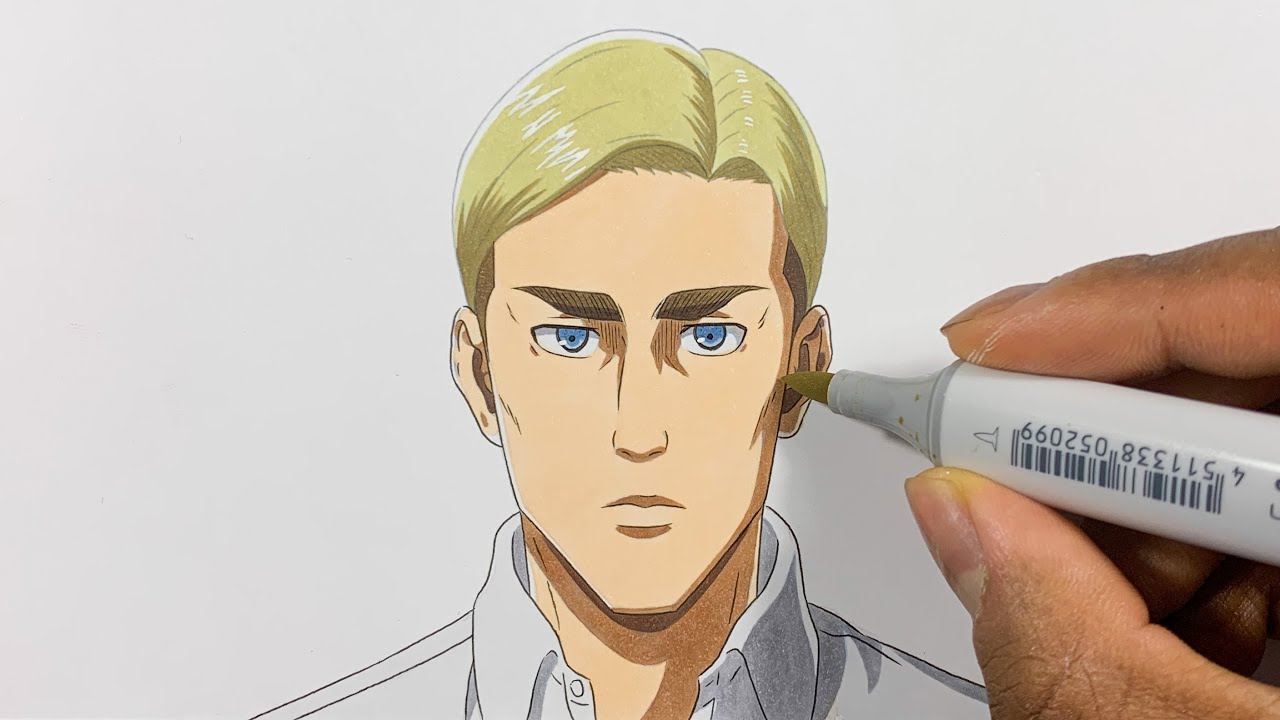 How to Draw Erwin Smith Easy - Attack on Titan (Shingeki no Kyojin / 進撃の巨人 )