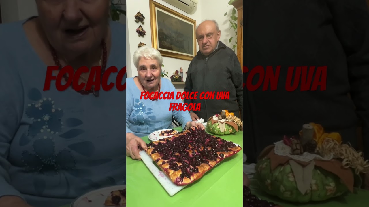 Focaccia dolce con uva fragola un’esaltazione delle papille gustative.