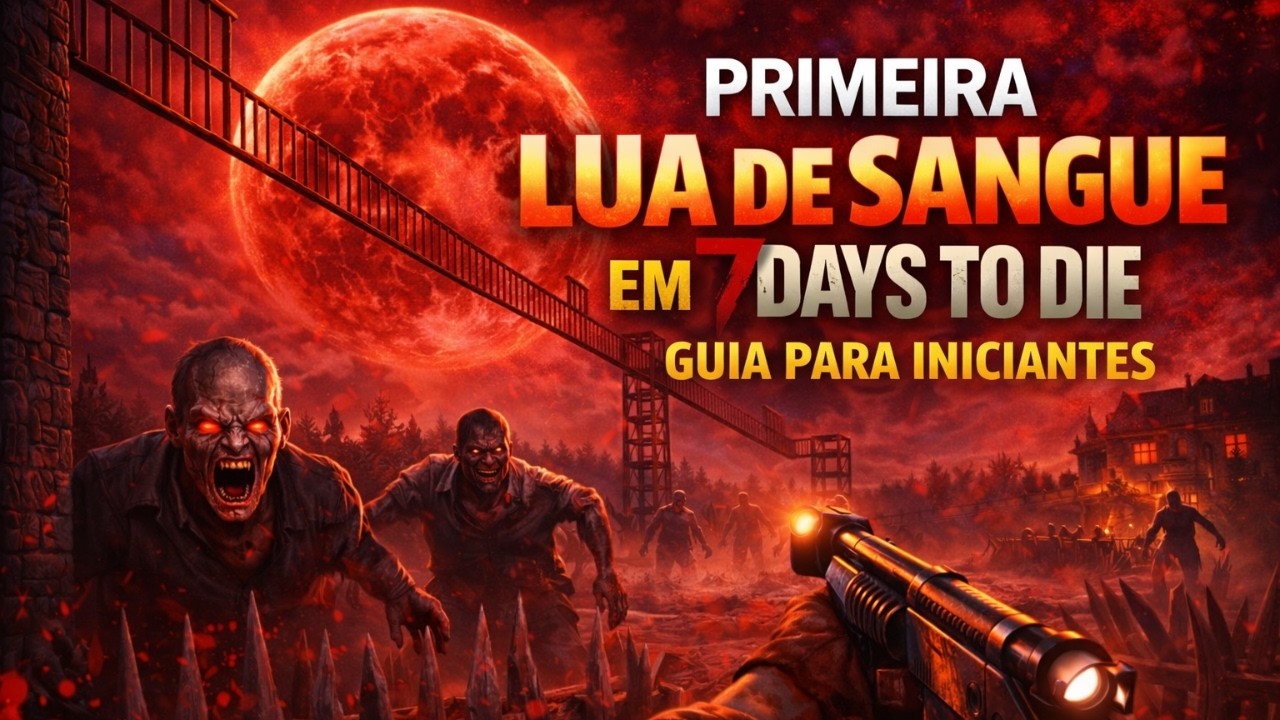 PRIMEIRA LUA DE SANGUE no 7 Days to Die! Guia para Iniciantes + Trap INSANA