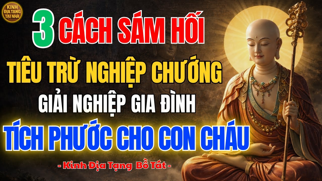 Địa Tạng Vương Bồ Tát Dạy 3 Cách Sám Hối Mỗi Tối 🙏 Tiêu Trừ Nghiệp Chướng, Gieo Phước Lành