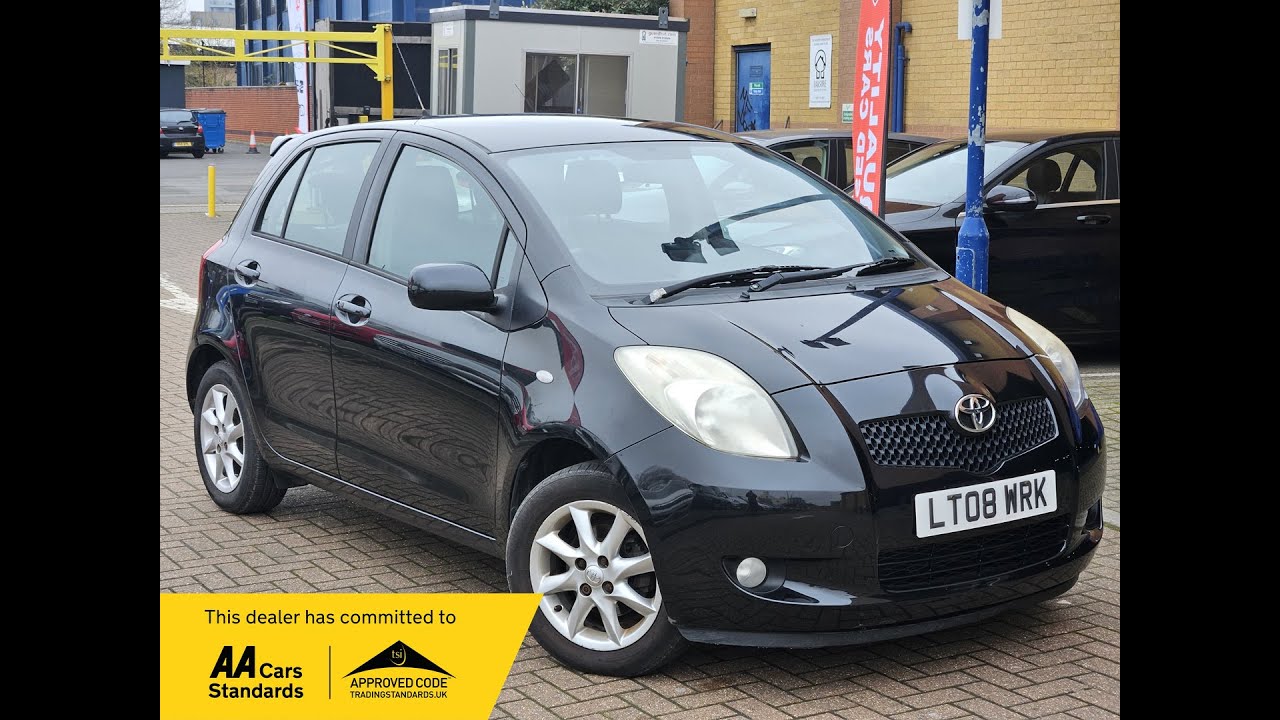 Toyota Yaris 1.3 SR Multimode 5dr LT08WRK 2008 (08) 83,384 miles Petrol Automatic Black ULEZ