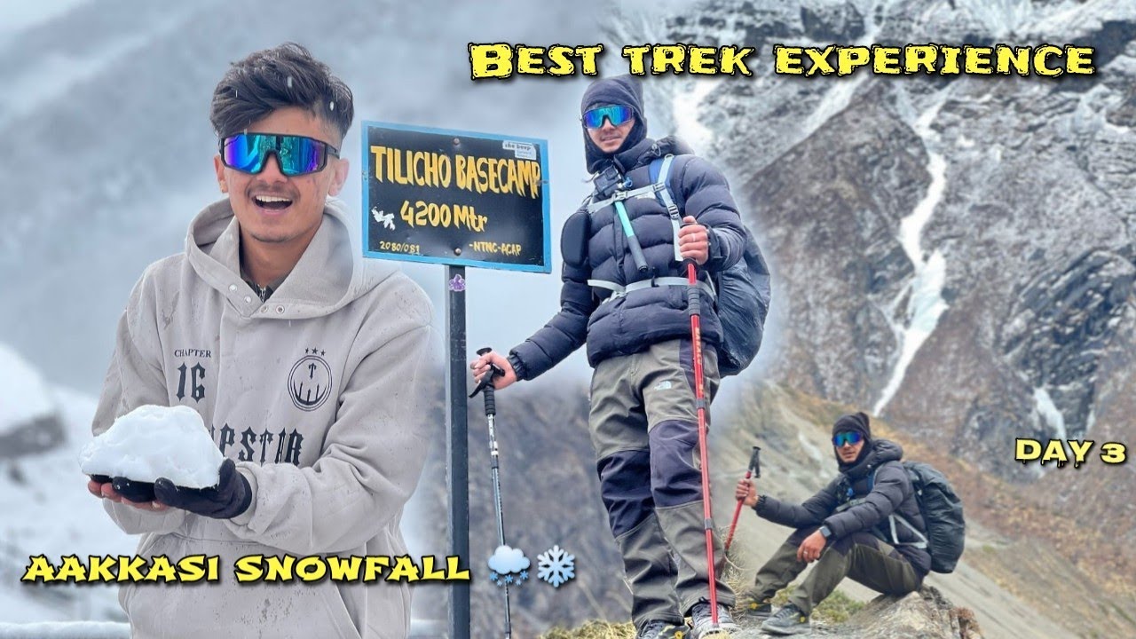 Aakkasi snowfall vayara bato mai bijok🥶|| day 3 || khangsar to basecamp @sachin_kshetri.