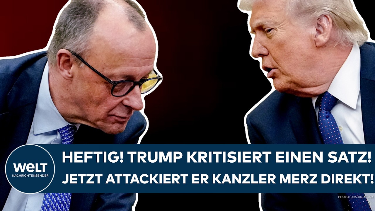 IRAN-KRIEG: Heftig! Donald Trump kritisiert einen Satz! Pl&ouml;tzlich attackiert er Kanzler Merz direkt!