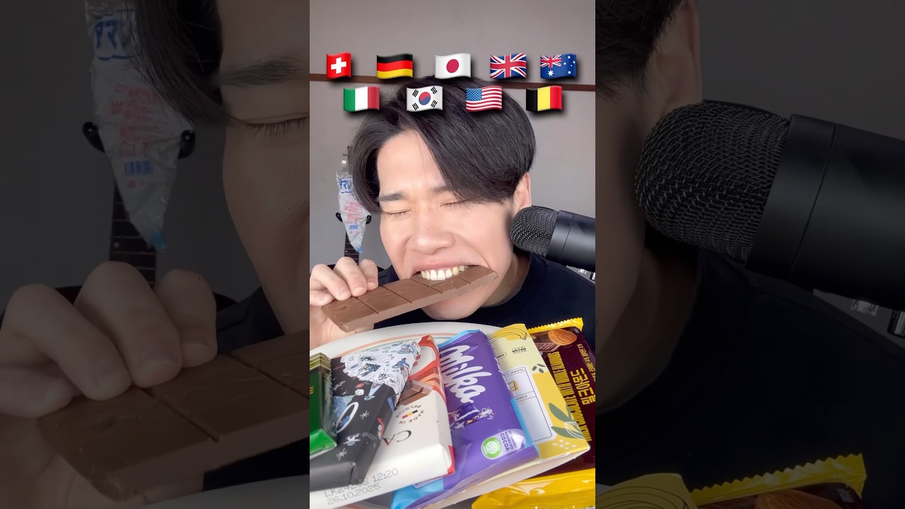 世界のチョコ食べ比べ🍫🌍#モッパン #チョコレート #mukbang #asmr #chocolate
