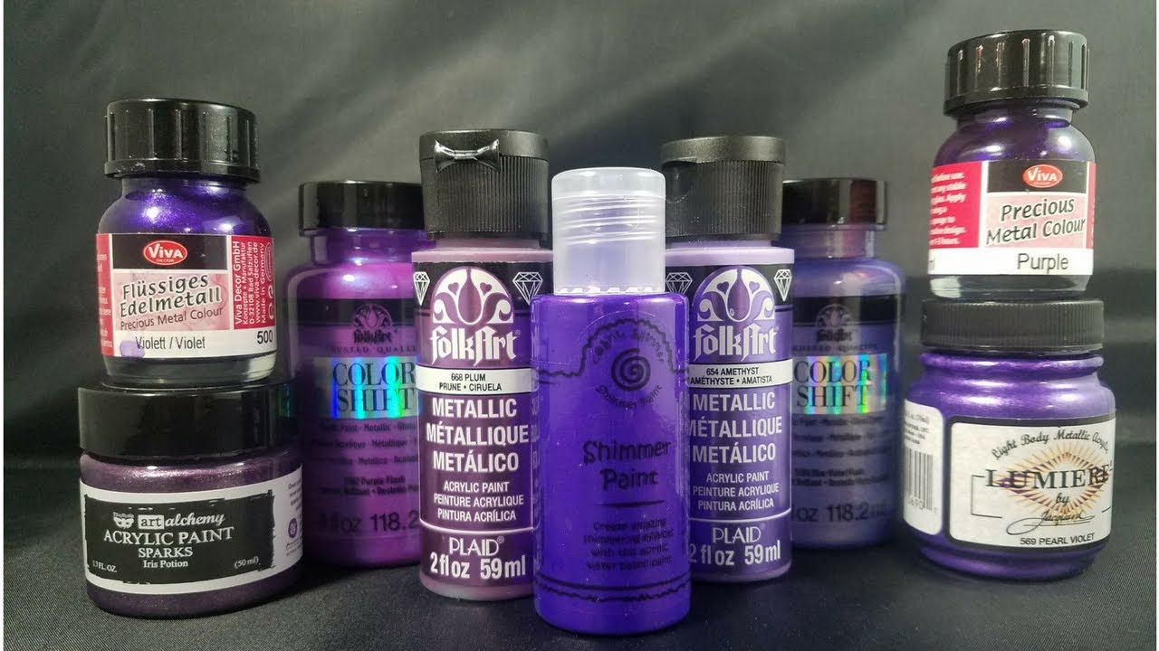Acyrillic metallic paint comparison- purple power!