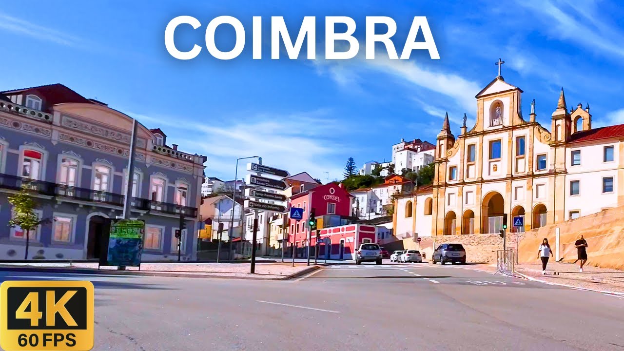 COIMBRA Portugal 🇵🇹 | Scenic City Driving Tour in 4K 🚗