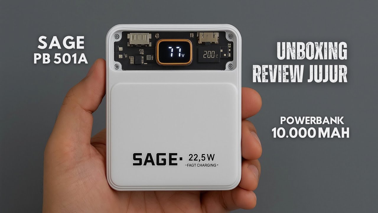 Powerbank 10.000 MAH SAGE PB 501A | Unboxing & Review Jujur