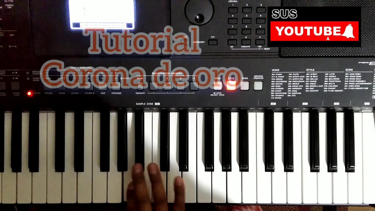 Corona de Oro tutorial en teclado (voy voy con mi Jesucristo )