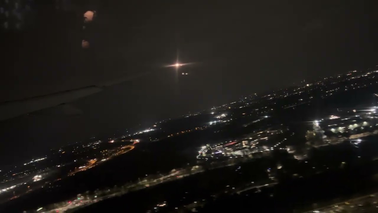 NIGHT TIME Takeoff Onboard Cathay Pacific 777-300ER Out Of London Heathrow Airport 