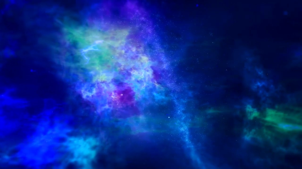 Abstract Blue Space Galaxy Background 1 Hour