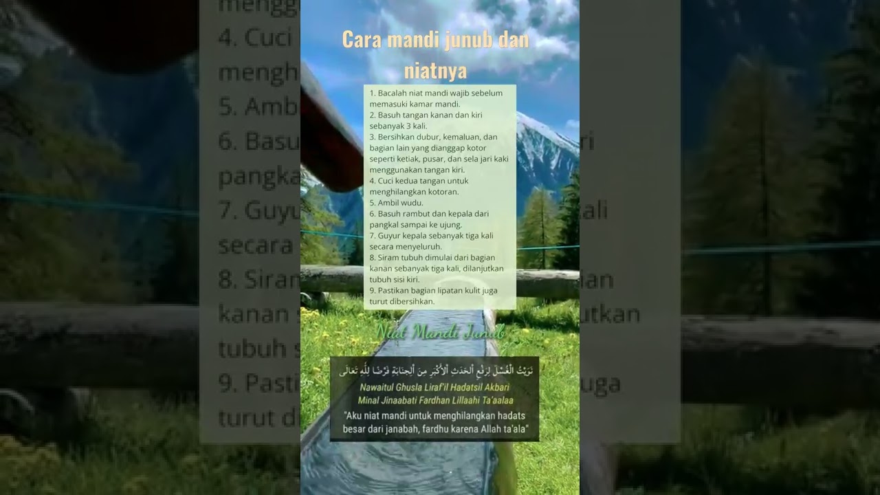 Tata cara mandi junub setelah berhubungan beserta niatnya