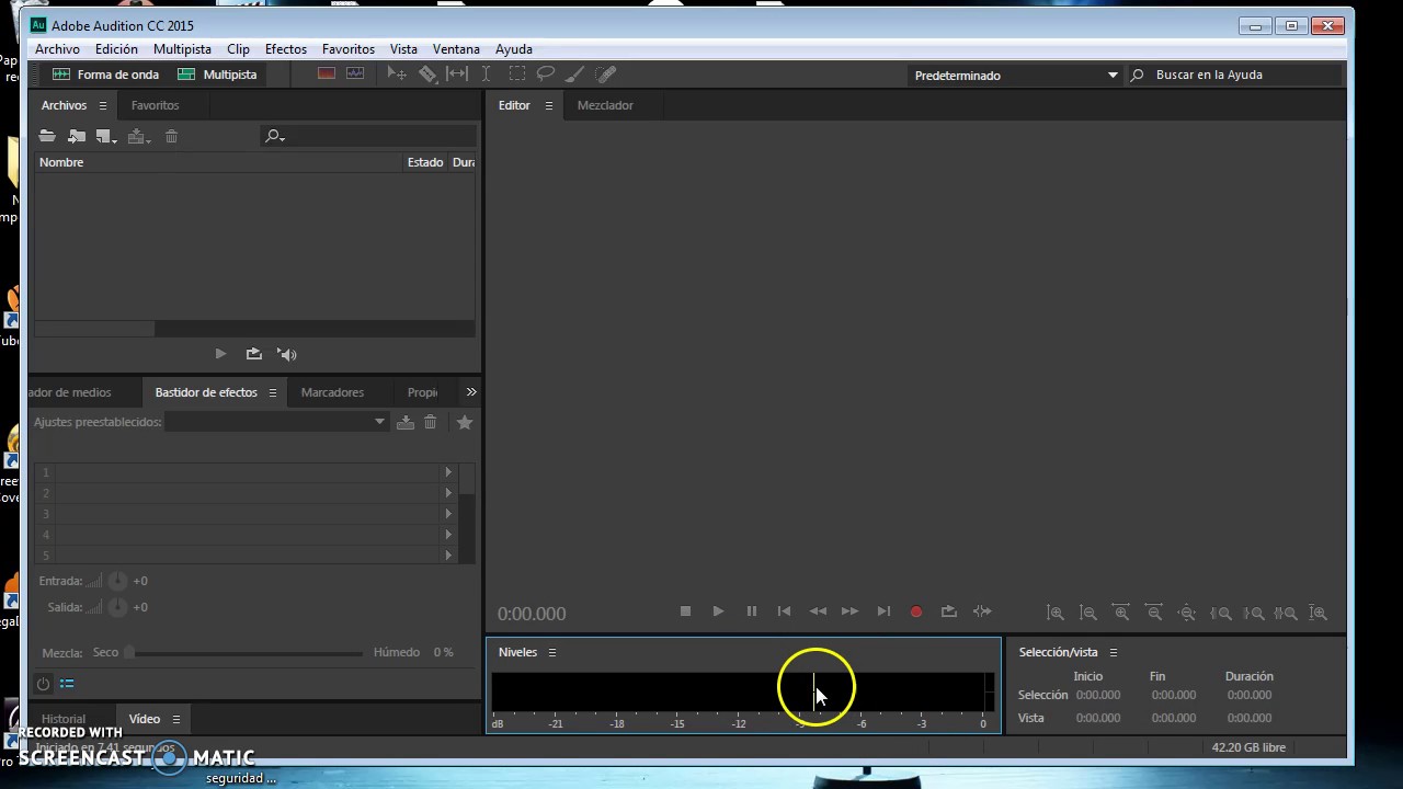 ¿Cómo grabar en audition cs6?