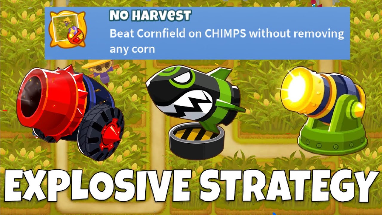 EASY Cornfield NO HARVEST Chimps with Axis of Bomb | BTD6 Black Border Guide (v49.3)