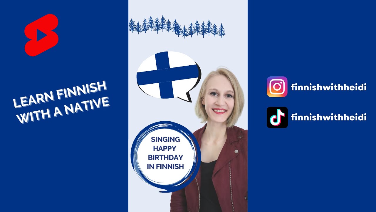 How to sing Happy birthday in Finnish? 🇫🇮🥳
