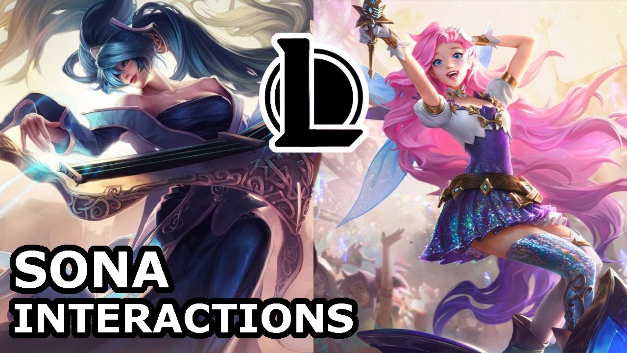 Sona Interactions with Other Champions | SHE IS A FAN OF HER SONGS | League of Legends Quotes