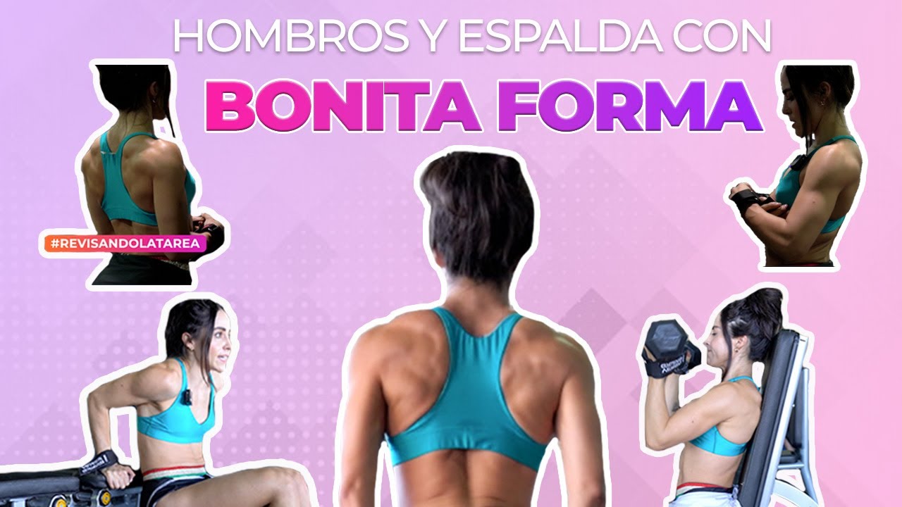 Entrenamiento efectivo 🔥💕 para bonita forma en hombros y espalda. CASA Y GYM