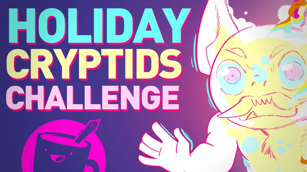 Holiday Cryptids Drawing Challenge
