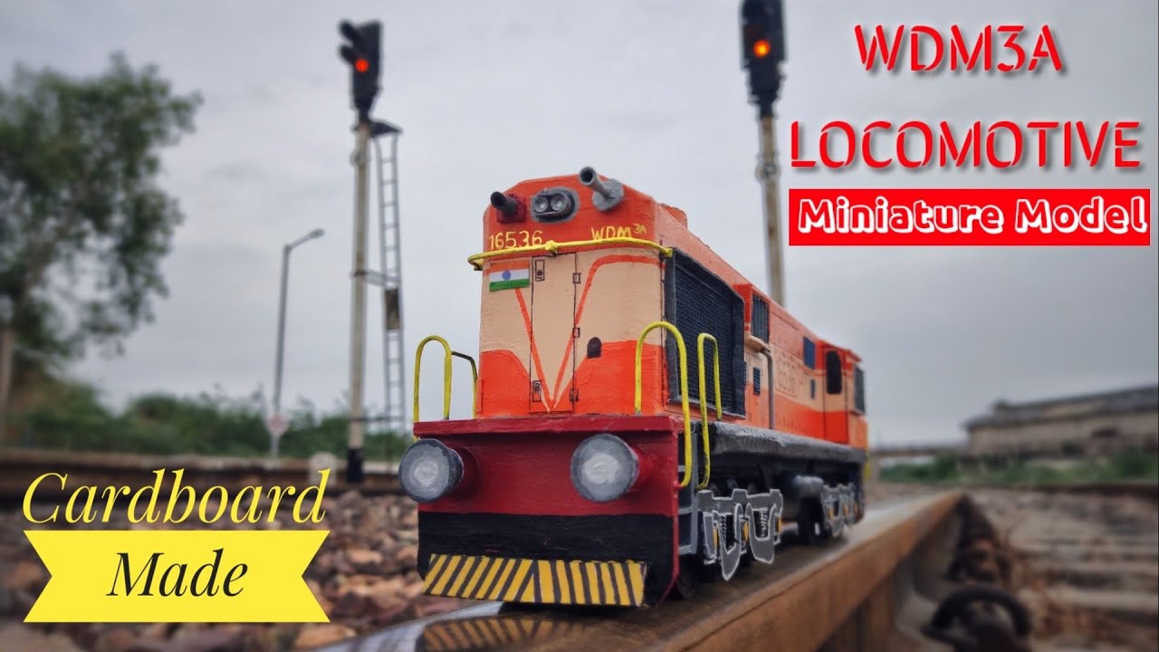 Wdm3a Locomotive Realistic Miniature Model, realistic then Centy Locomotive #DIY #Cardboard_Trains