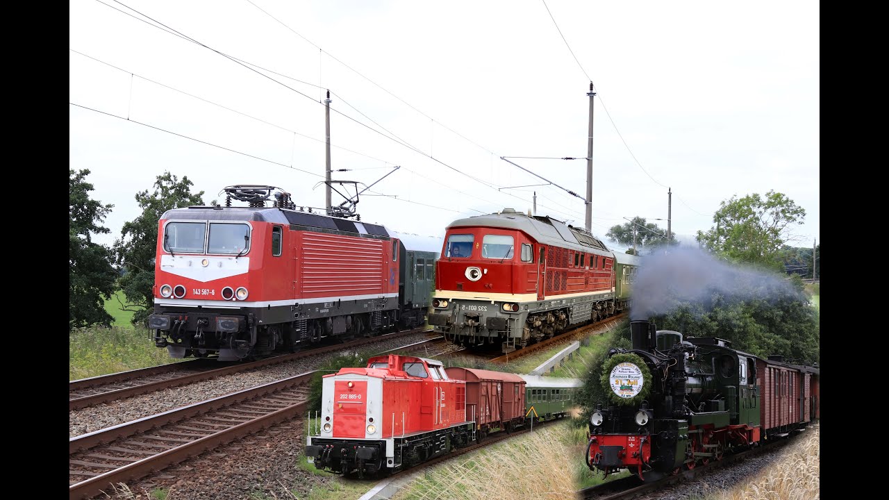 [HD] Historische Züge auf Rügen u.a Ludmilla, BR 143 , DZug, BR 86 , V100 , Rasender Roland