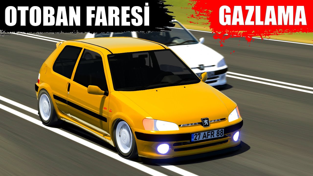OTOBAN FARESİ PEUGEOT 106 İLE GAZLAMA !! EGZOZ ŞOV !! | ASSETTO CORSA