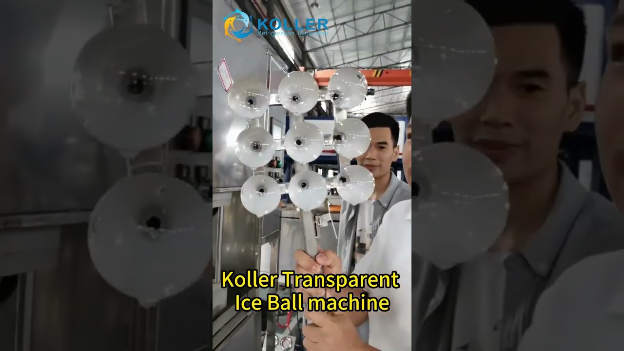 Koller pure ice ball machine making transparent ice block into sphere ice #icemachinemanufacturer