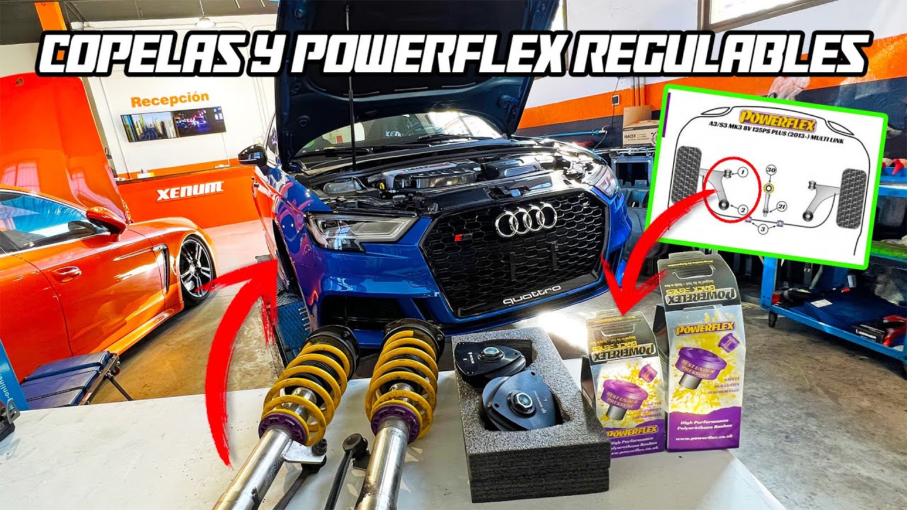 COPELAS Y SILENTBLOCK POWERFLEX REGULABLES para un SET UP de NURBURGRING EN EL S3 🛠
