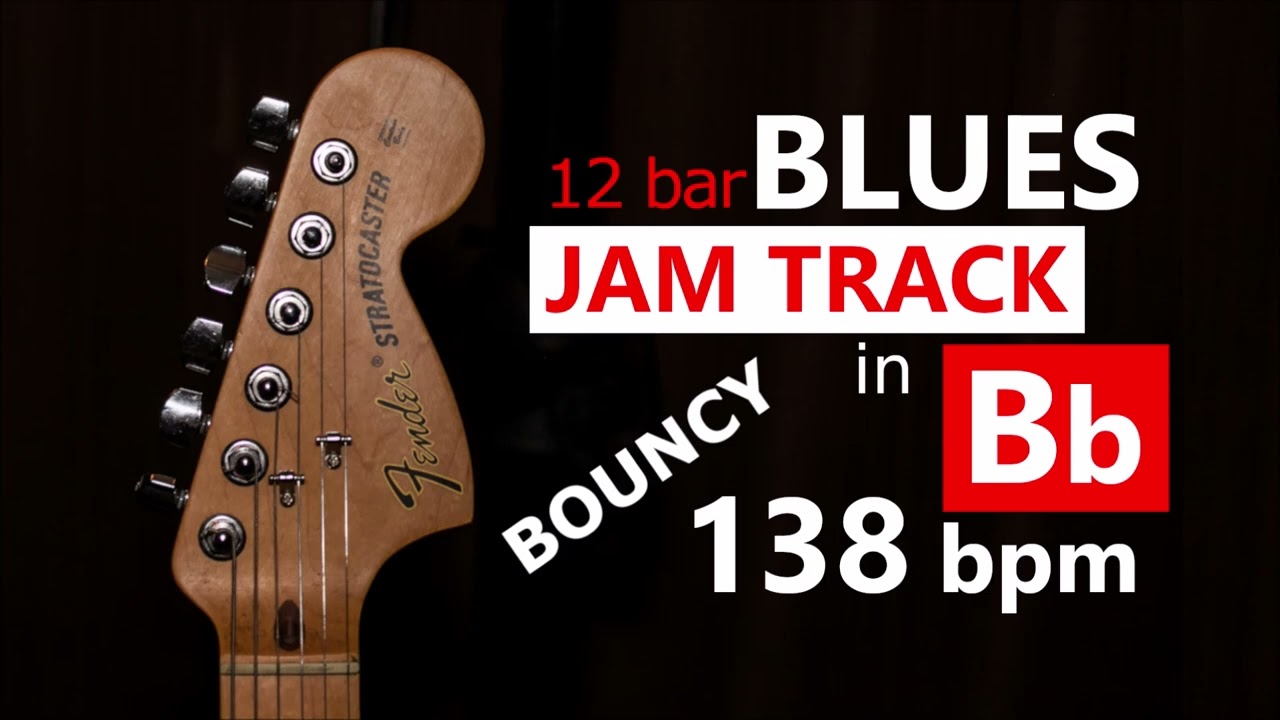 Blues Backing Track in Bb - Bouncy (12 bar, 138 bpm)