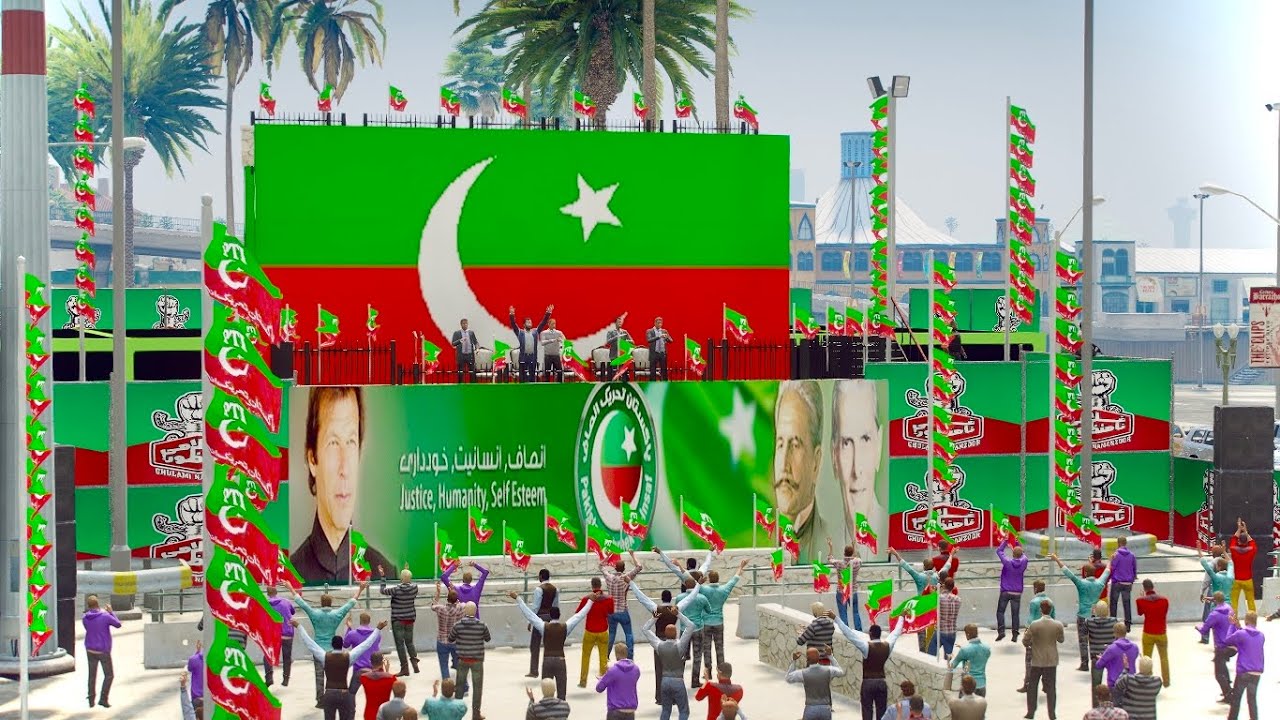 PTI Jalsa | Gta 5 Pakistan Election Series | Election Compaign | Jalsa 1