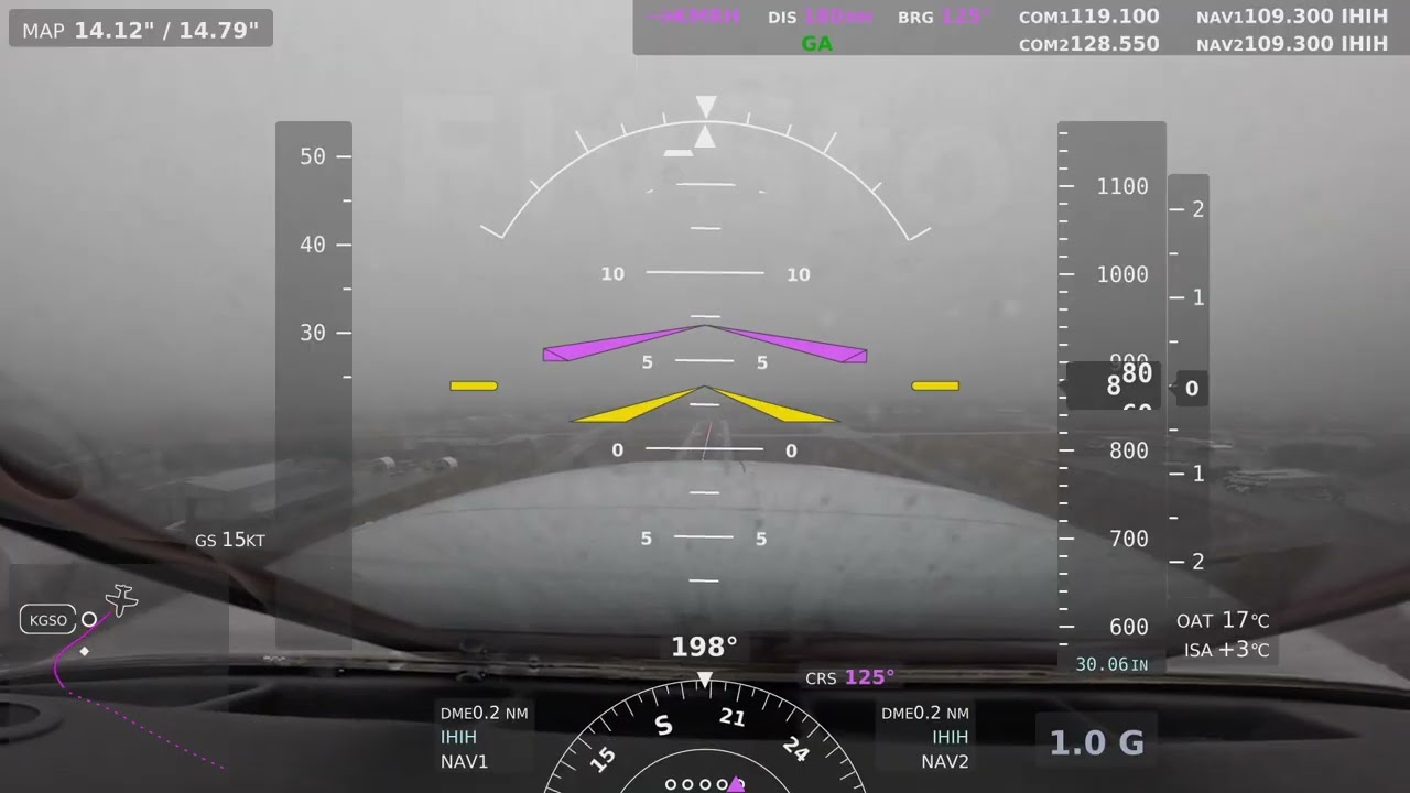 FlySto test | G58 Baron departing 23L GSO | See description below