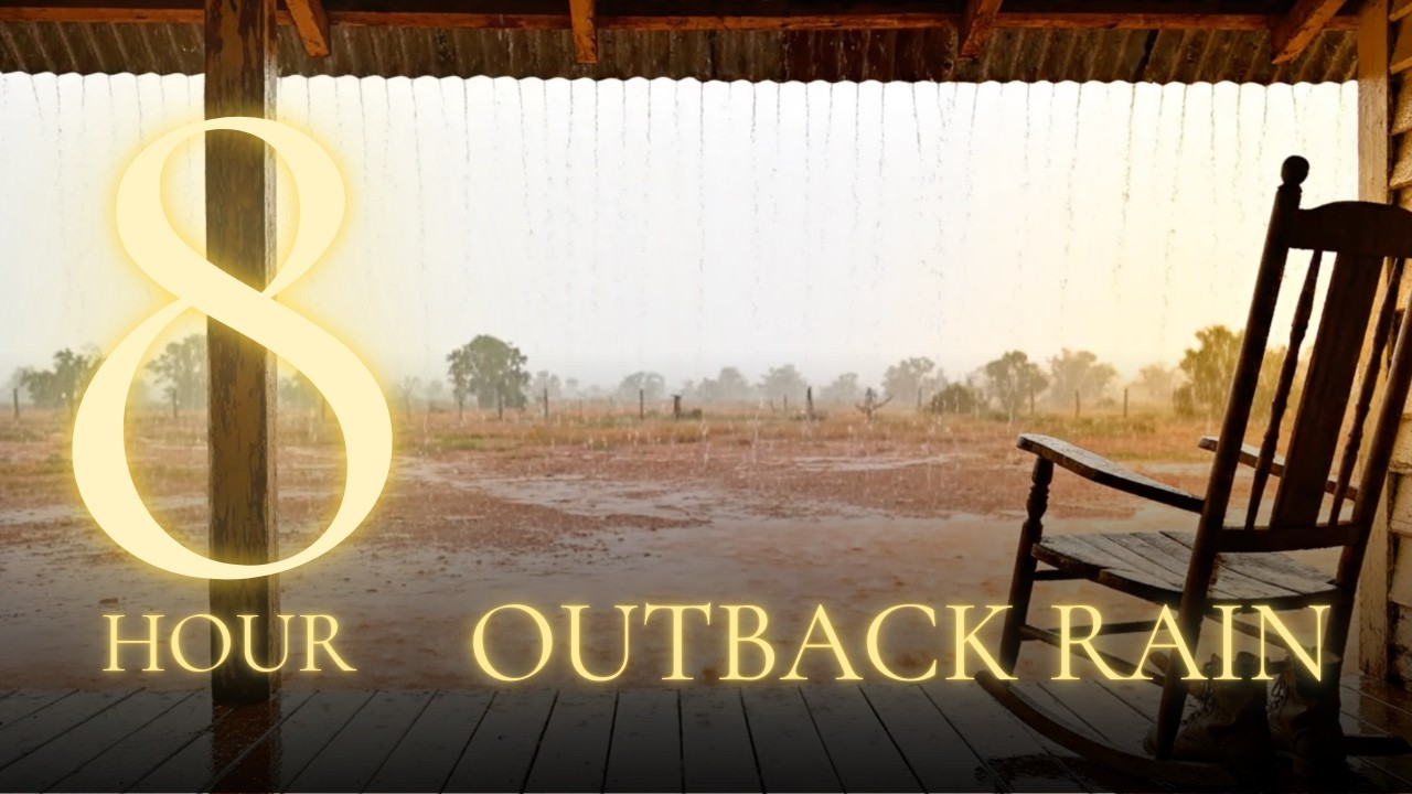 Australian Outback Rain on Tin Roof — Steady Downpour ASMR | Ultimate Staycation | 8 Hours Sleep