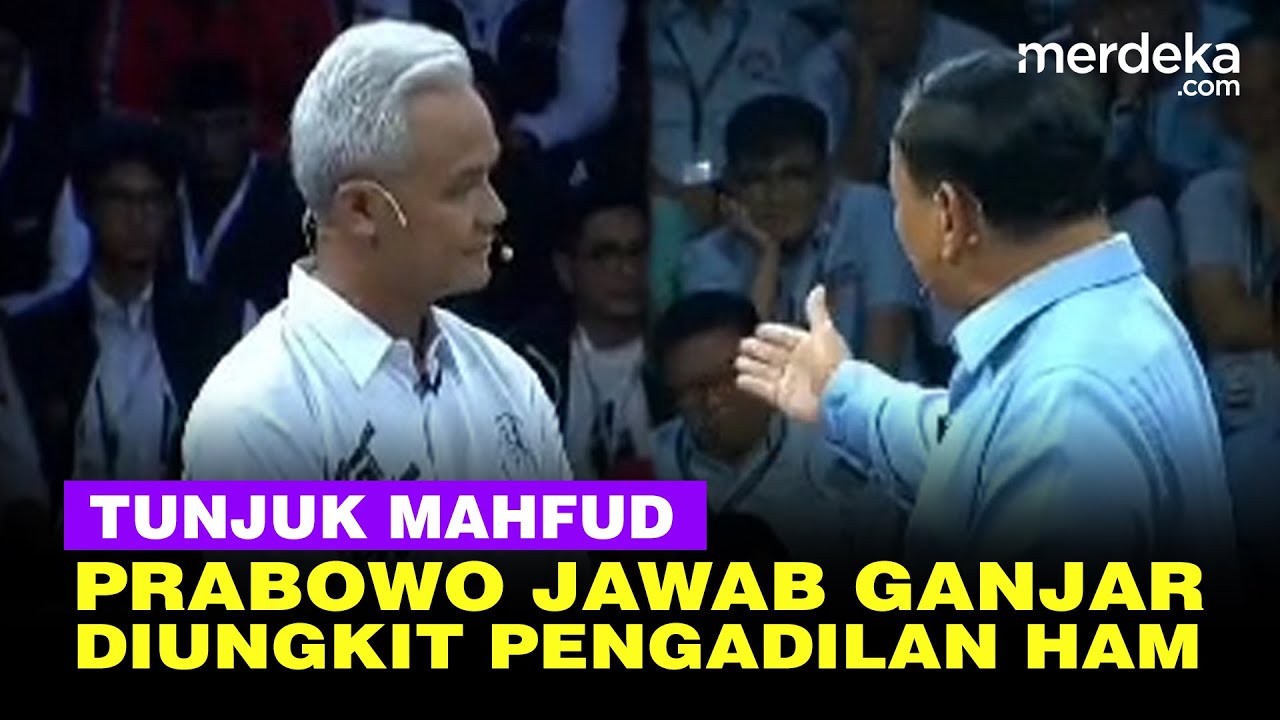 Dicecar Ganjar Soal Pengadilan HAM, Prabowo Jawab Santai Tunjuk Mahfud