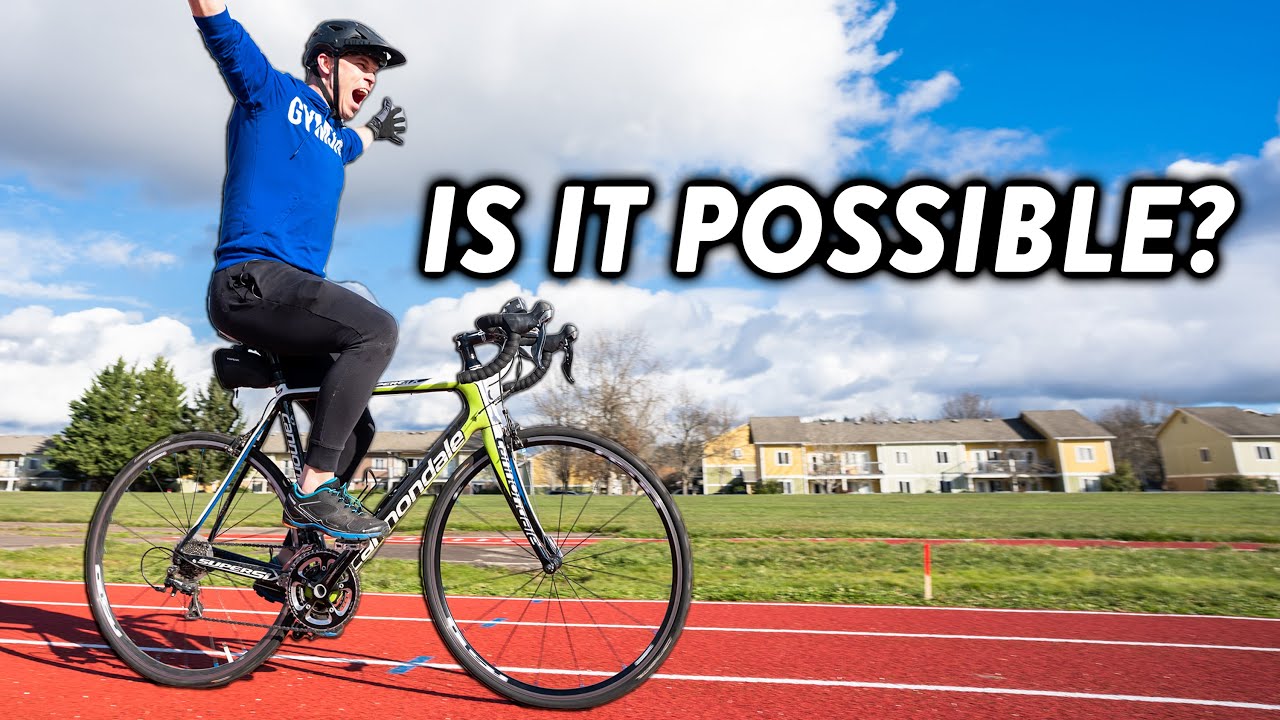 Biking a Sub 3 Minute Mile Around a Track