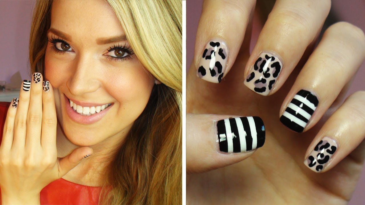 Mix N Match Nails!!! Leopard + Stripes
